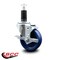 Service Caster 4'' Solid Poly Swivel 1-1/4'' Expanding Stem Caster with Brake SCC-EX20S414-SPUS-TLB-114 - alternate 3